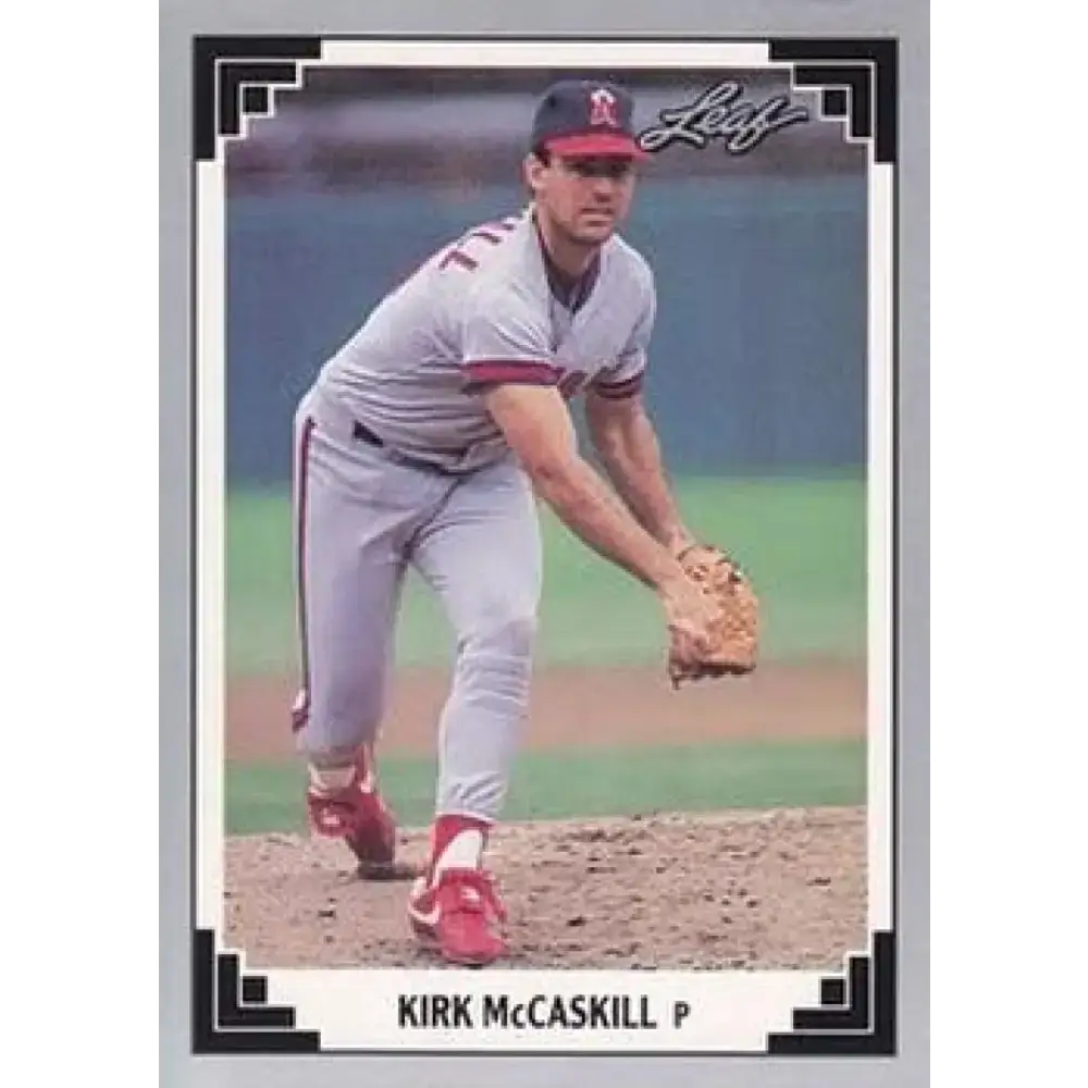 1991 Leaf #199 Kirk McCaskill NM-MT California Angels Baseball Card - Baseball Card Single