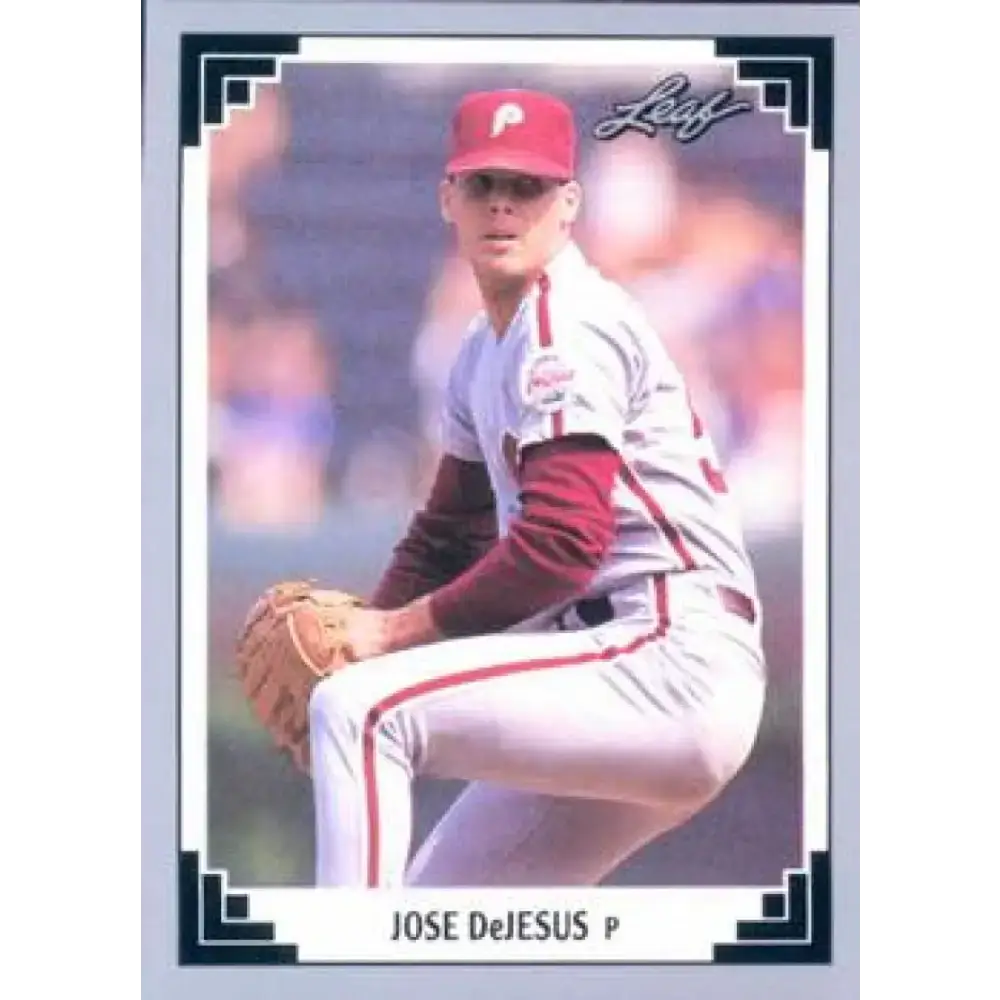 1991 Leaf #200 Jose DeJesus NM-MT Philadelphia Phillies Baseball Card - Baseball Card Single