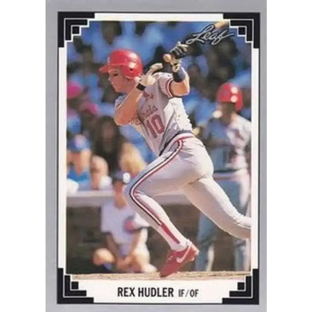 1991 Leaf #212 Rex Hudler NM-MT St. Louis Cardinals Baseball Card - Baseball Card Single