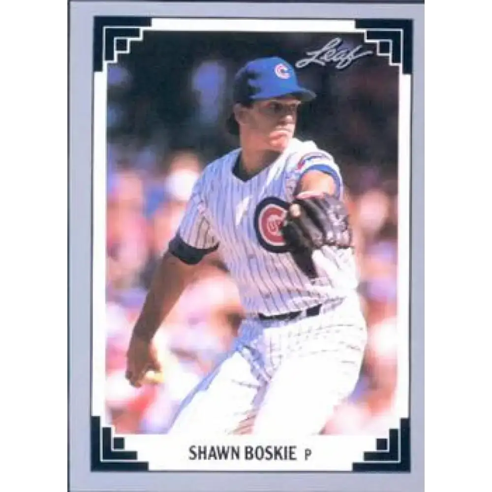 1991 Leaf #221 Shawn Boskie NM-MT Chicago Cubs Baseball Card - Baseball Card Single