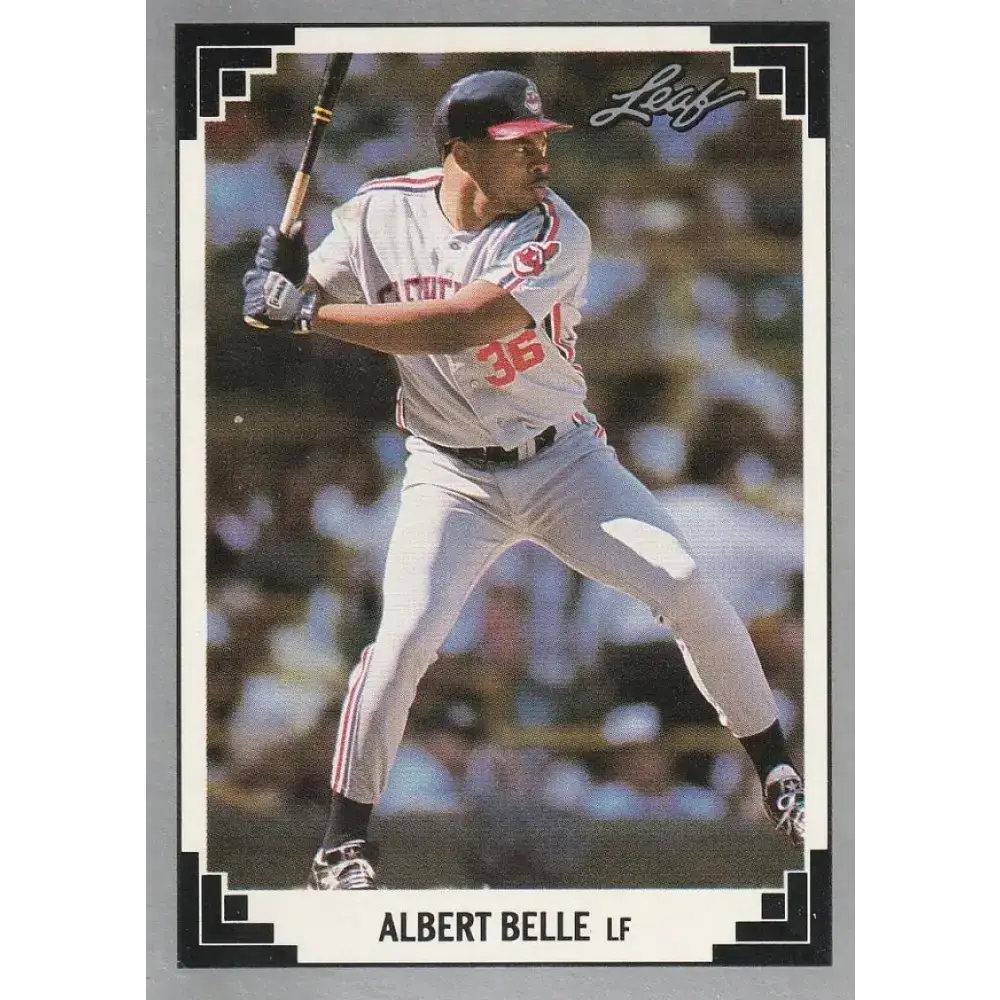 1991 Leaf #239 Albert Belle NM-MT Cleveland Indians Baseball Card - Baseball Card Single