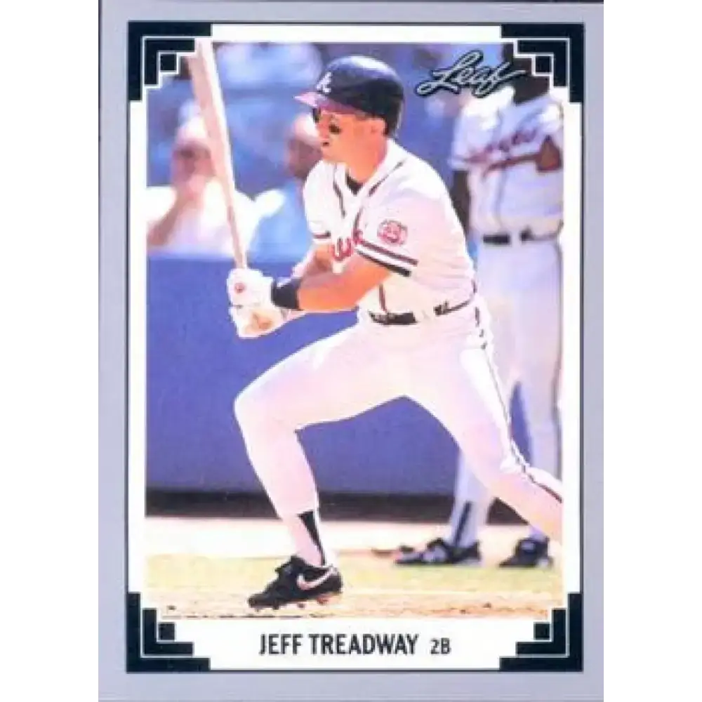 1991 Leaf #246 Jeff Treadway NM-MT Atlanta Braves Baseball Card - Baseball Card Single