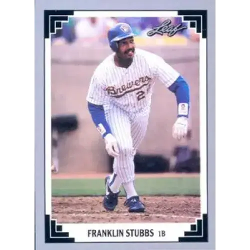 1991 Leaf #277 Franklin Stubbs NM-MT Milwaukee Brewers Baseball Card - Baseball Card Single