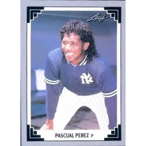 1991 Leaf #293 Pascual Perez NM-MT New York Yankees Baseball Card - Baseball Card Single