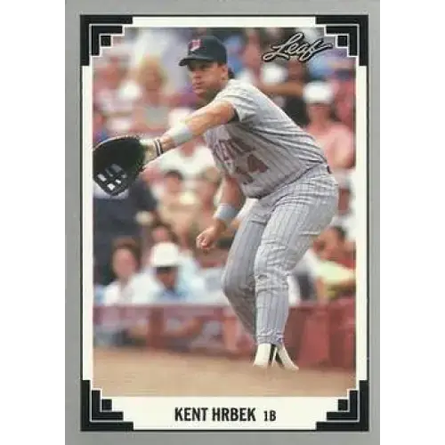 1991 Leaf #313 Kent Hrbek NM-MT Minnesota Twins Baseball Card - Baseball Card Single