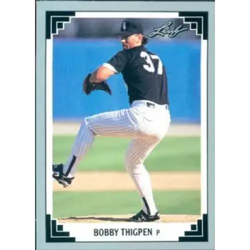 1991 Leaf #336 Bobby Thigpen NM-MT Chicago White Sox Baseball Card - Baseball Card Single