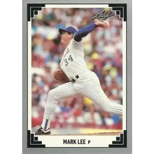 1991 Leaf #343 Mark Lee NM-MT RC Rookie Milwaukee Brewers Baseball Card - Baseball Card Single