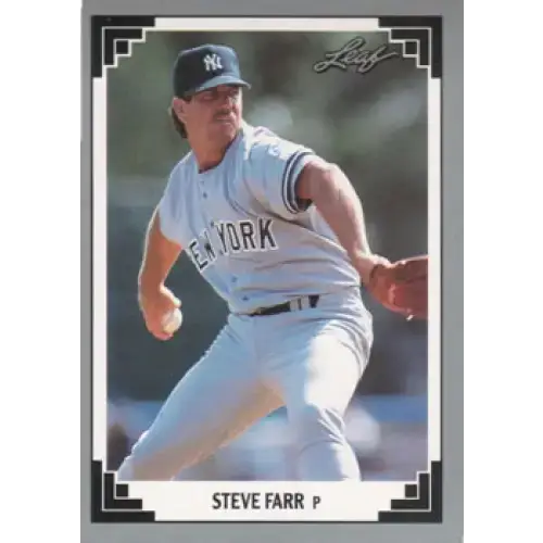1991 Leaf #348 Steve Farr NM-MT New York Yankees Baseball Card - Baseball Card Single