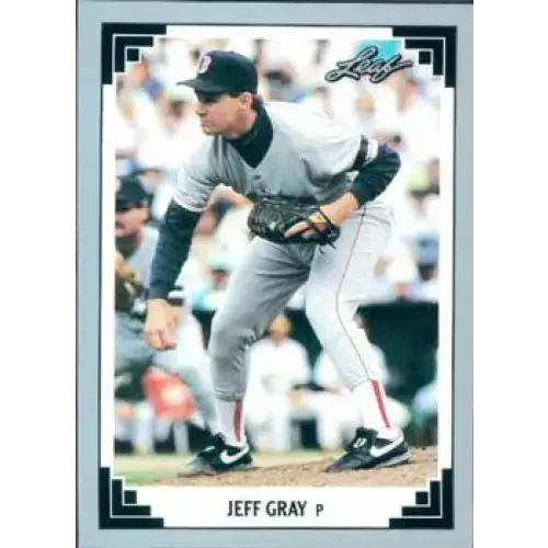 1991 Leaf #356 Jeff Gray NM-MT RC Rookie Boston Red Sox Baseball Card - Baseball Card Single