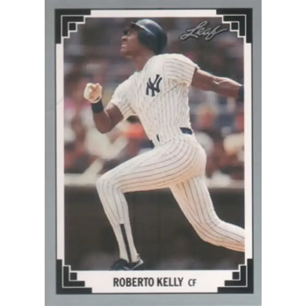 1991 Leaf #38 Roberto Kelly NM-MT New York Yankees Baseball Card - Baseball Card Single