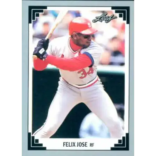 1991 Leaf #392 Felix Jose NM-MT St. Louis Cardinals Baseball Card - Baseball Card Single
