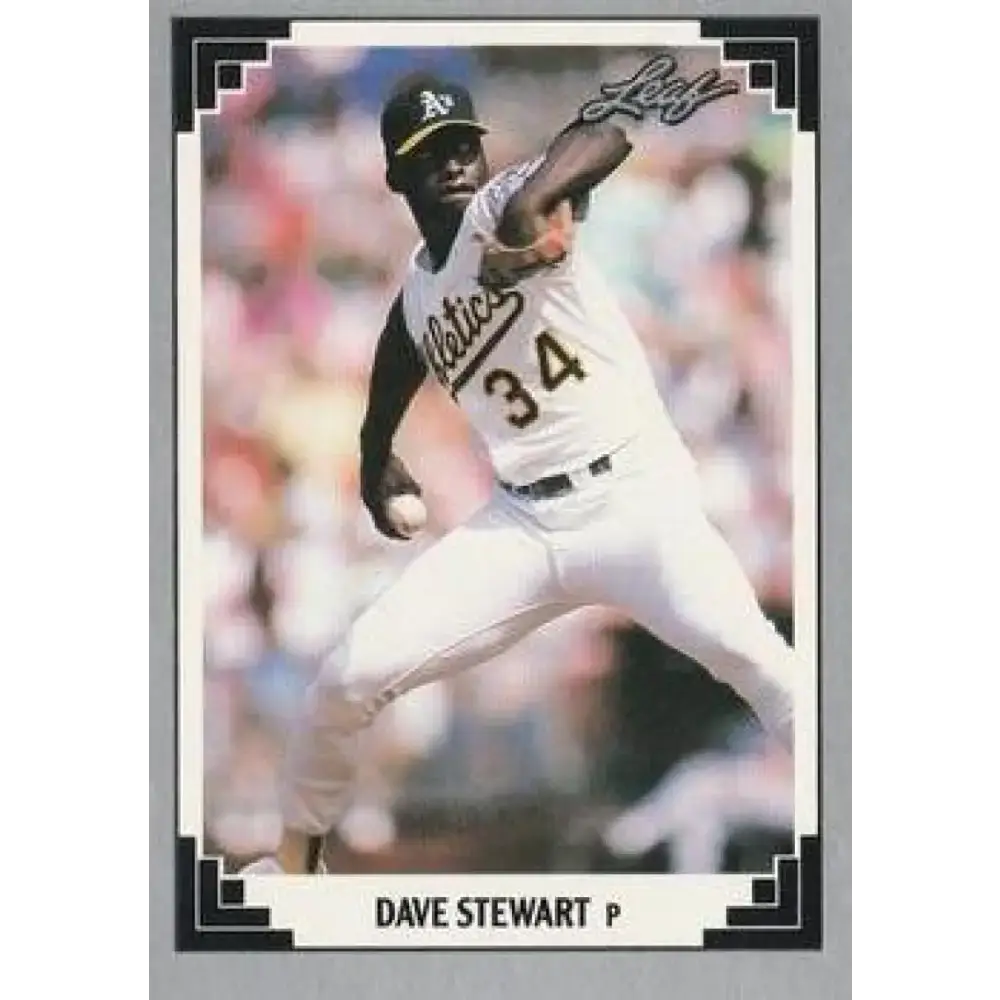 1991 Leaf #417 Dave Stewart NM-MT Oakland Athletics Baseball Card - Baseball Card Single