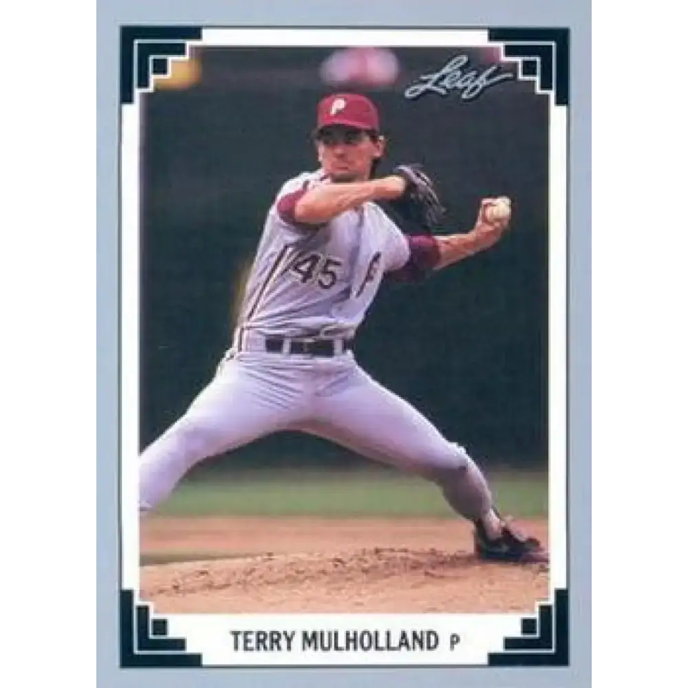 1991 Leaf #46 Terry Mulholland NM-MT Philadelphia Phillies Baseball Card - Baseball Card Single
