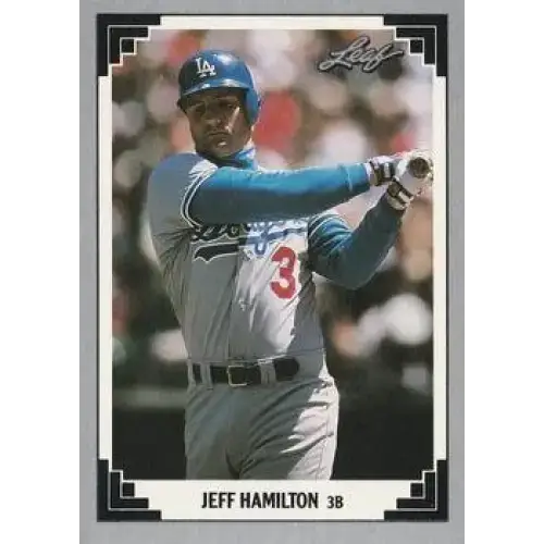 1991 Leaf #509 Jeff Hamilton NM-MT Los Angeles Dodgers Baseball Card - Baseball Card Single