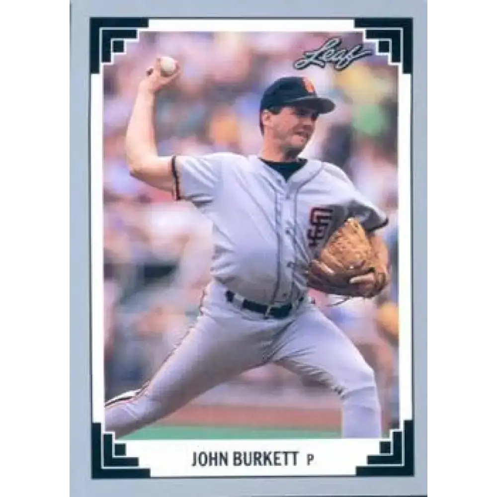 1991 Leaf #56 John Burkett NM-MT San Francisco Giants Baseball Card - Baseball Card Single