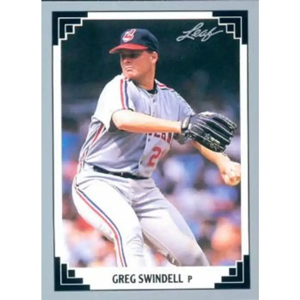 1991 Leaf #6 Greg Swindell NM-MT Cleveland Indians Baseball Card - Baseball Card Single