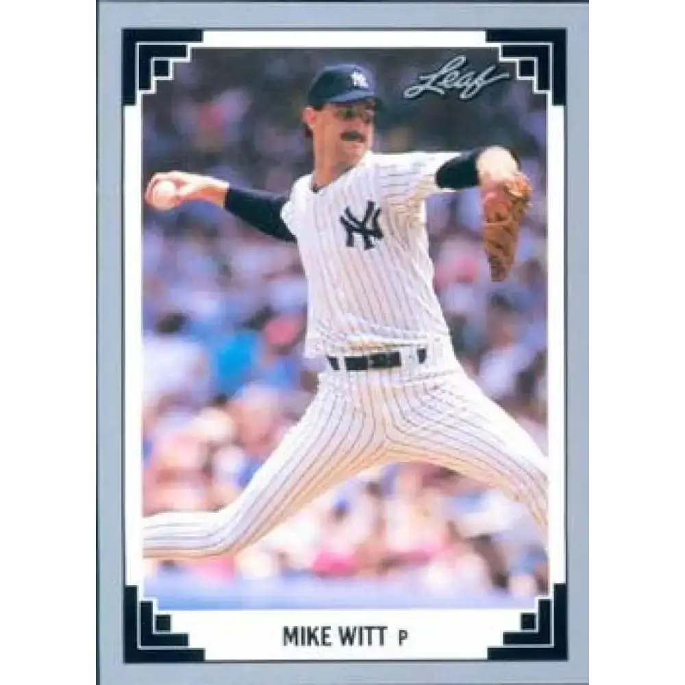 1991 Leaf #74 Mike Witt NM-MT New York Yankees Baseball Card - Baseball Card Single