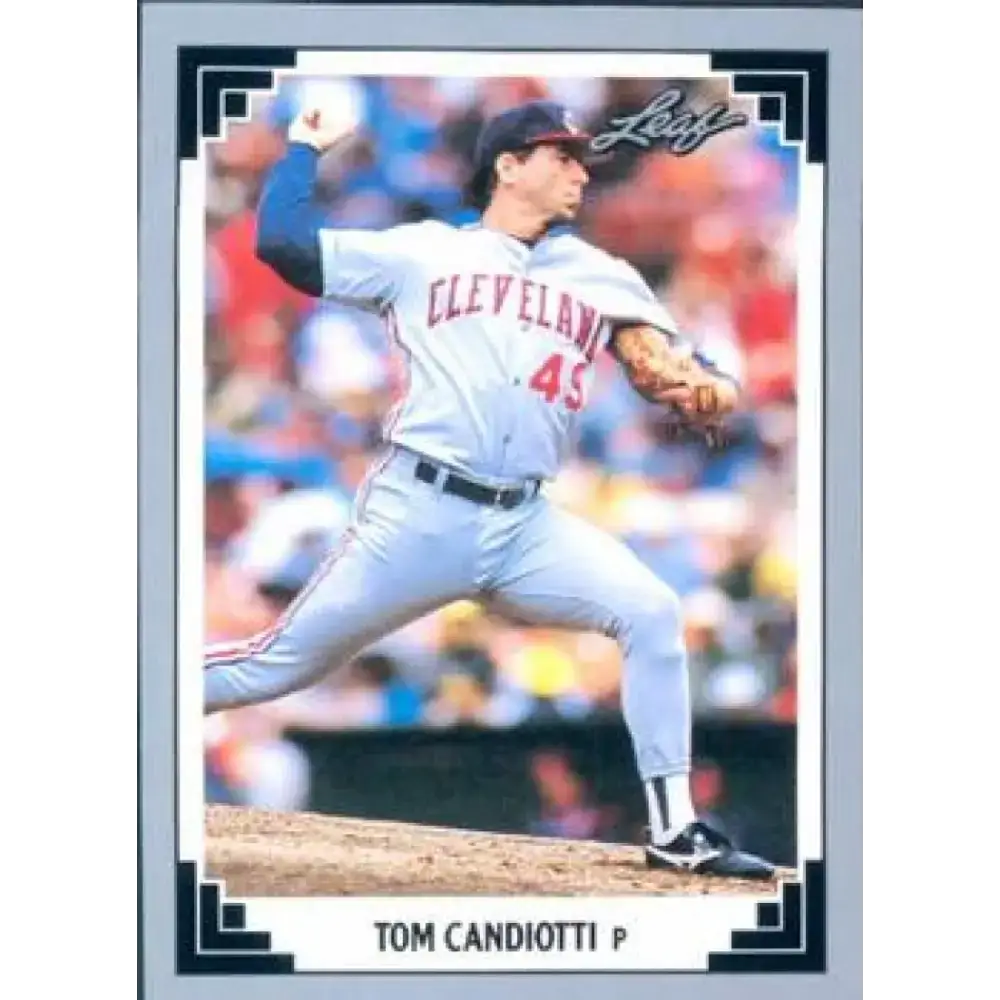 1991 Leaf #79 Tom Candiotti NM-MT Cleveland Indians Baseball Card - Baseball Card Single