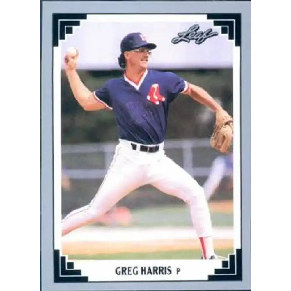 1991 Leaf #83 Greg Harris NM-MT Boston Red Sox Baseball Card - Baseball Card Single