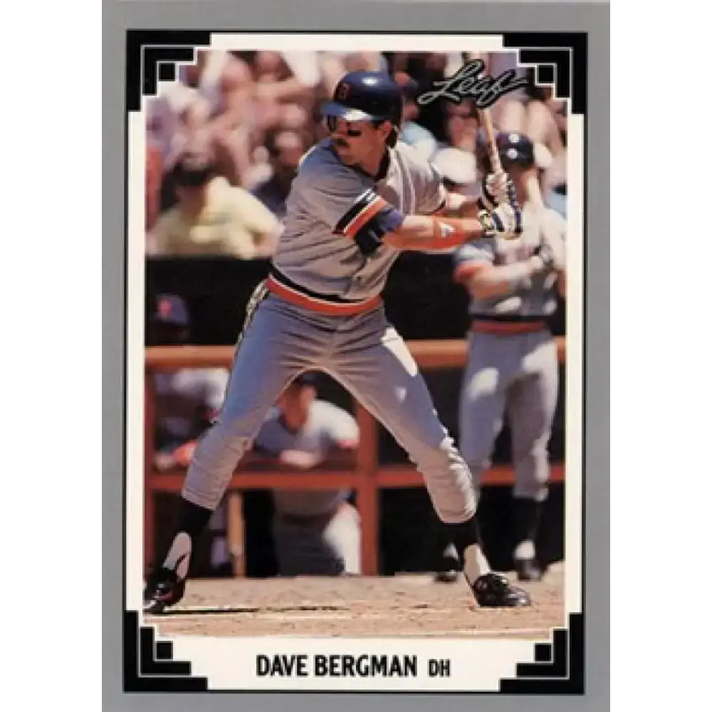 1991 Leaf #92 Dave Bergman NM-MT Detroit Tigers Baseball Card - Baseball Card Single