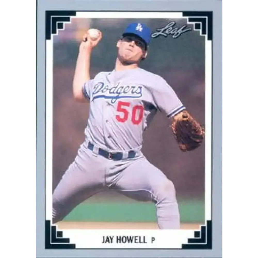 1991 Leaf #98 Jay Howell NM-MT Los Angeles Dodgers Baseball Card - Baseball Card Single