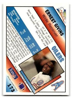 1991 Pacific #173 Ernest Givins - Football Card Single