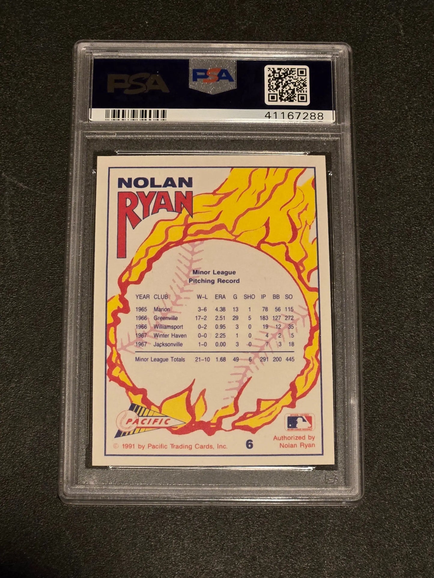 1991 Pacific Nolan Ryan Texas Express I #6 Nolan Ryan PSA 9 - Trading Card