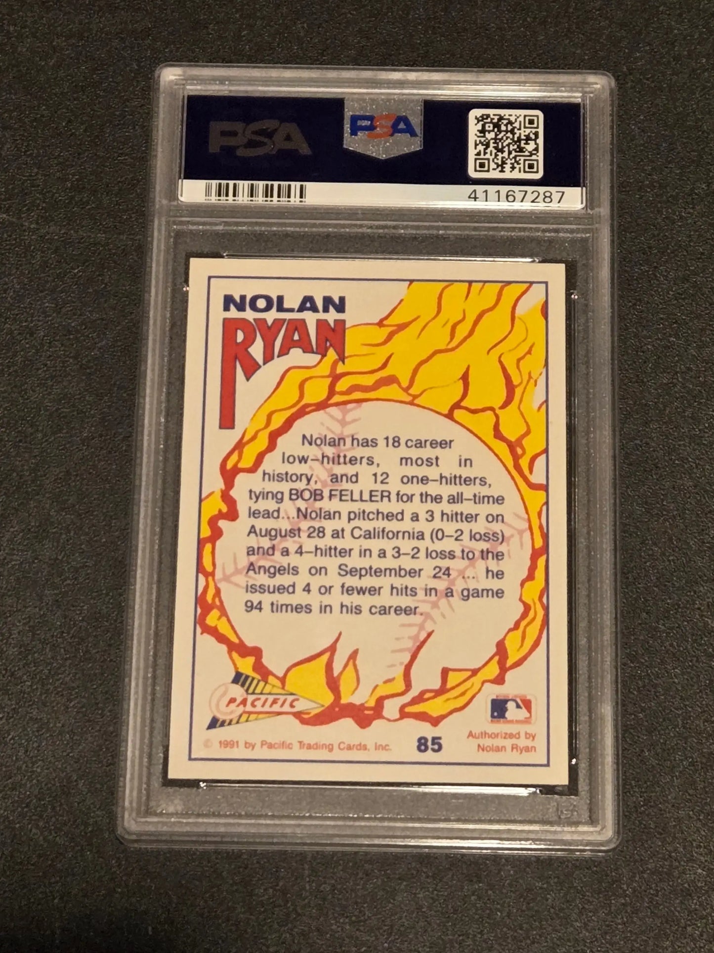 1991 Pacific Nolan Ryan Texas Express I #85 Nolan Ryan PSA 9 - Trading Card