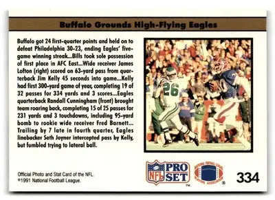 1991 Pro Set #334b Bills Alone Atop AFC East - Football Card Single