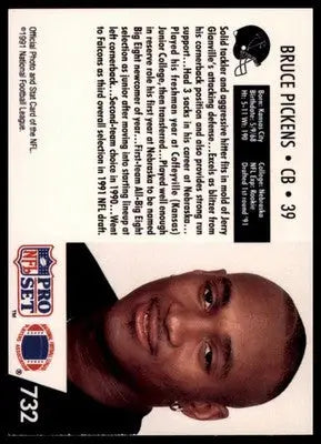 1991 Pro Set Bruce Pickens RC 732 Atlanta Falcons - Football Card Single