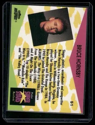 1991 Pro Set Super Stars MusiCards Bruce Hornsby #51 - Music Card Single