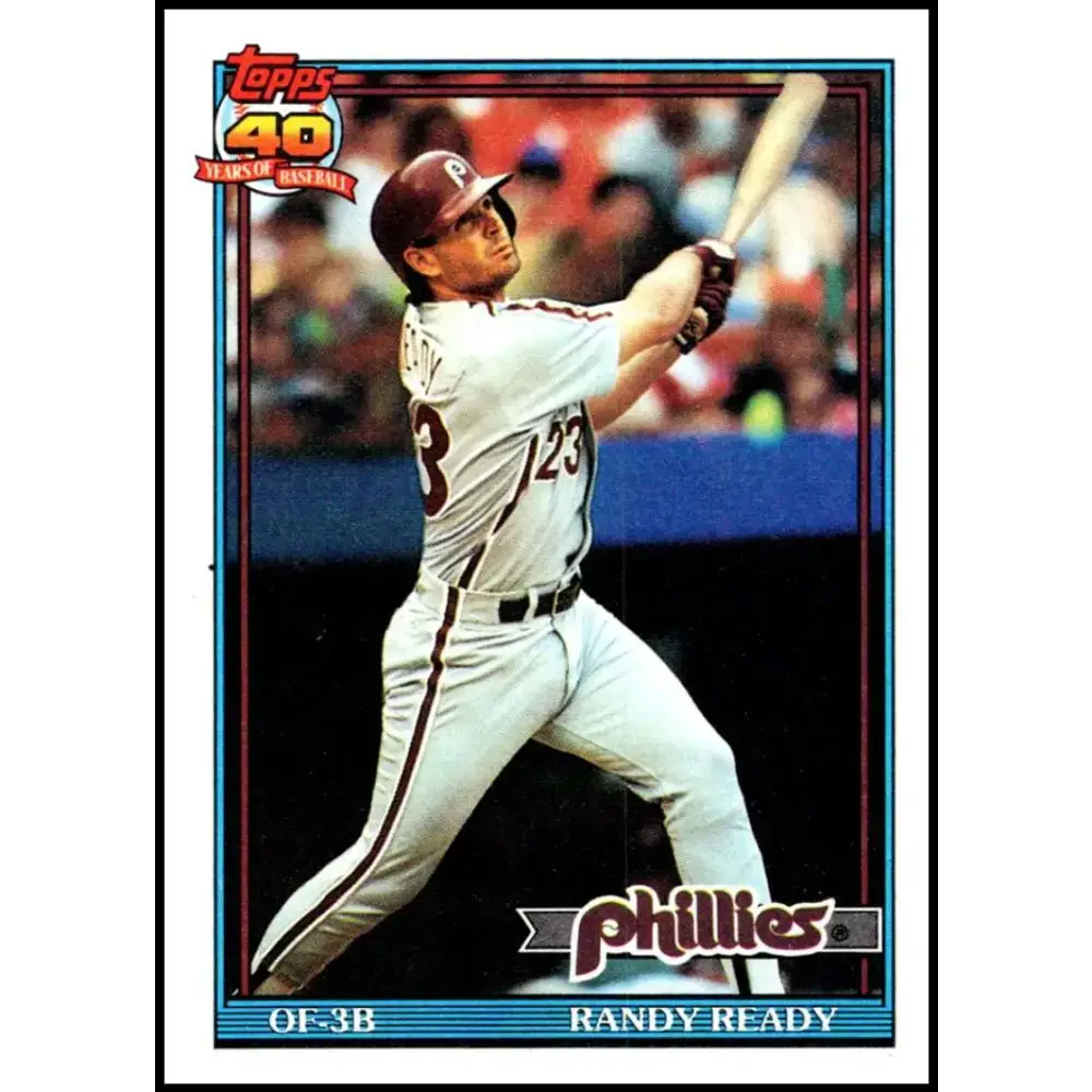 1991 Topps #137 Randy Ready NM-MT Philadelphia Phillies Baseball Card - Baseball Card Single