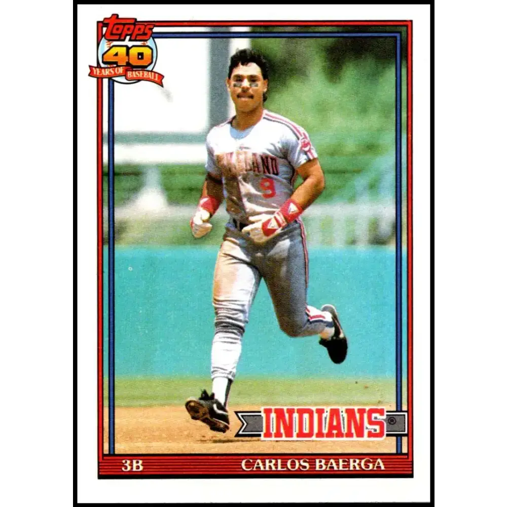 1991 Topps #147 Carlos Baerga NM-MT Cleveland Indians Baseball Card - Baseball Card Single
