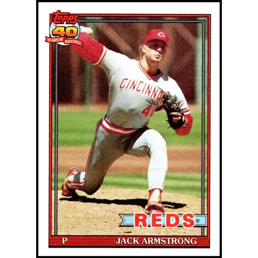 1991 Topps #175 Jack Armstrong NM-MT Cincinnati Reds Baseball Card - Baseball Card Single