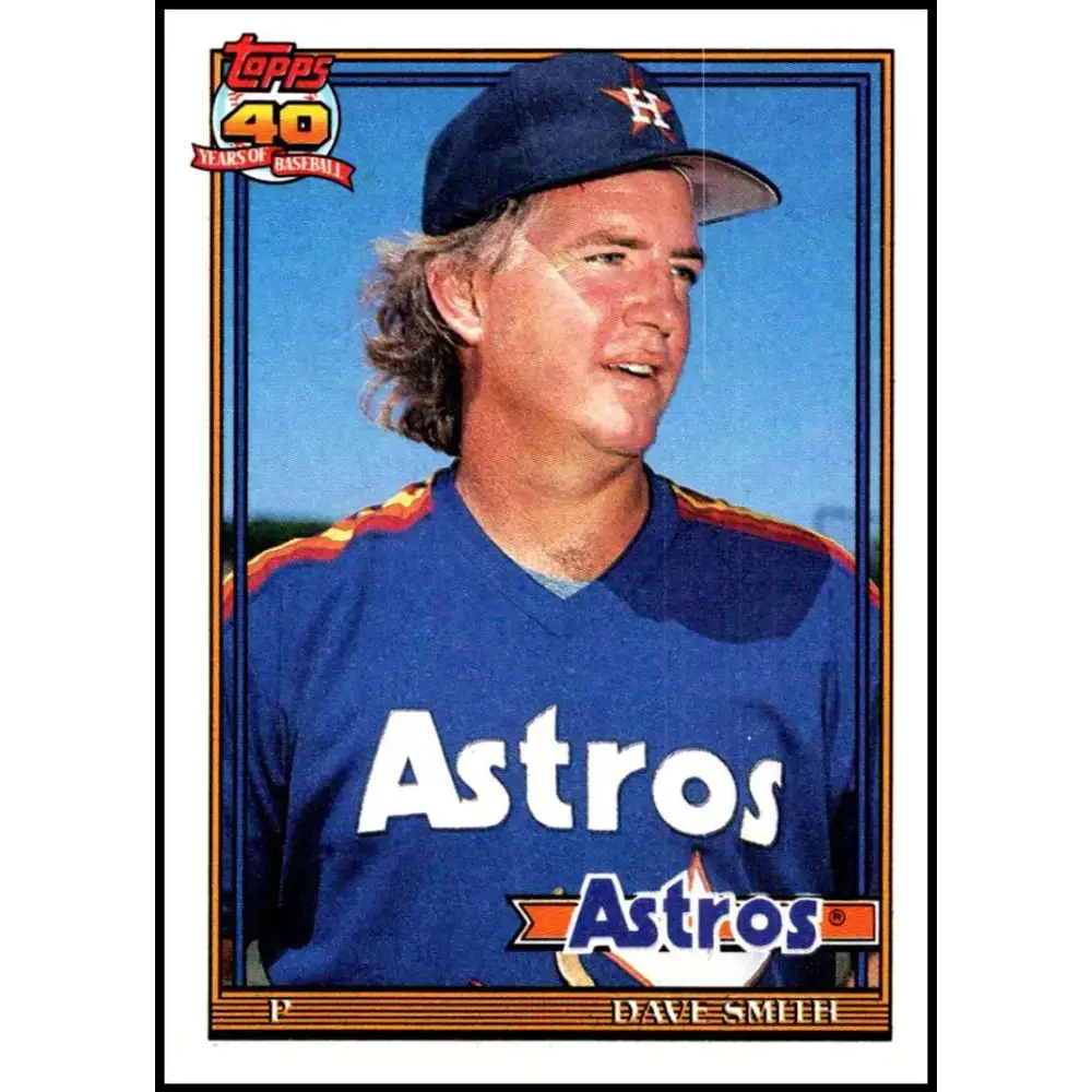 1991 Topps #215 Dave Smith NM-MT Houston Astros Baseball Card - Baseball Card Single