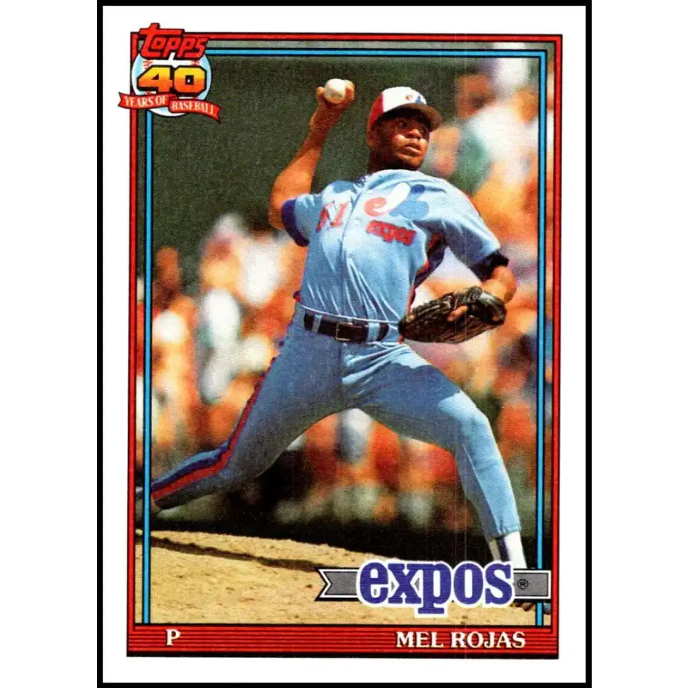1991 Topps #252 Mel Rojas NM-MT Montreal Expos Baseball Card - Baseball Card Single