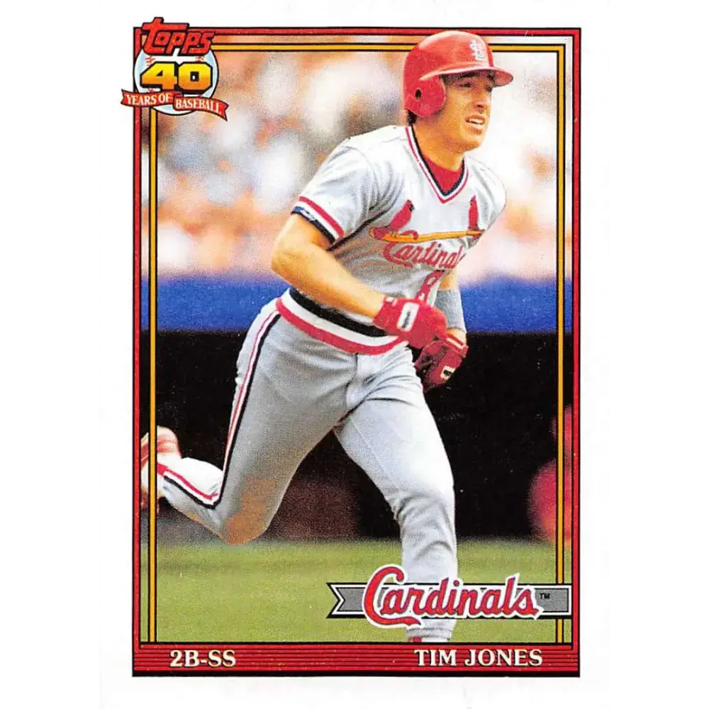 1991 Topps #262 Tim Jones NM-MT St. Louis Cardinals Baseball Card - Baseball Card Single