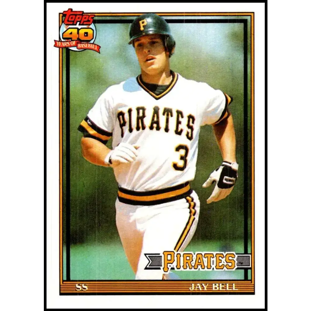 1991 Topps #293 Jay Bell NM-MT Pittsburgh Pirates Baseball Card - Baseball Card Single