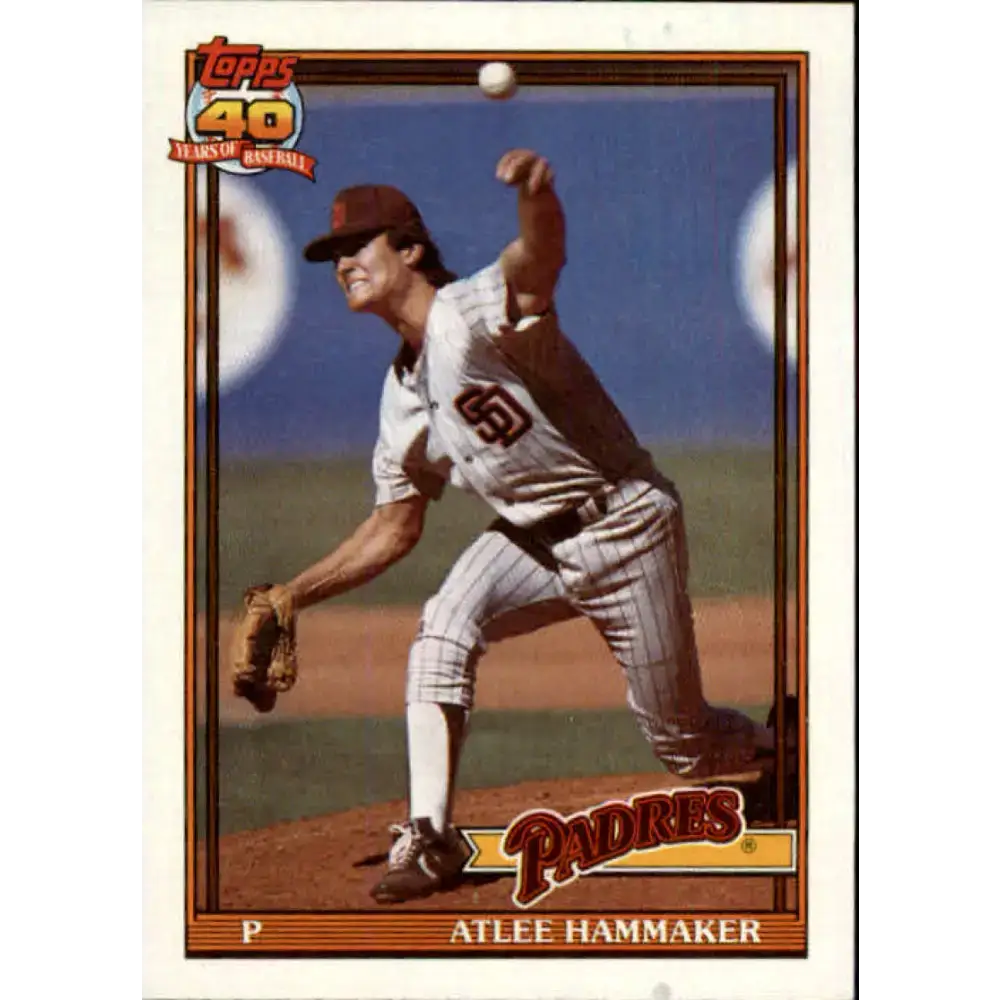 1991 Topps #34 Atlee Hammaker NM-MT San Diego Padres Baseball Card - Baseball Card Single