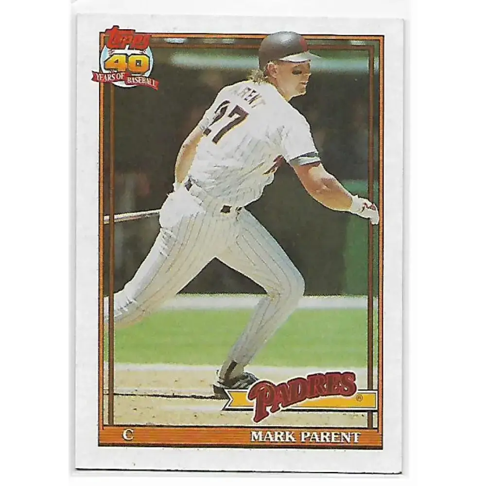 1991 Topps #358 Mark Parent NM-MT San Diego Padres Baseball Card - Baseball Card Single