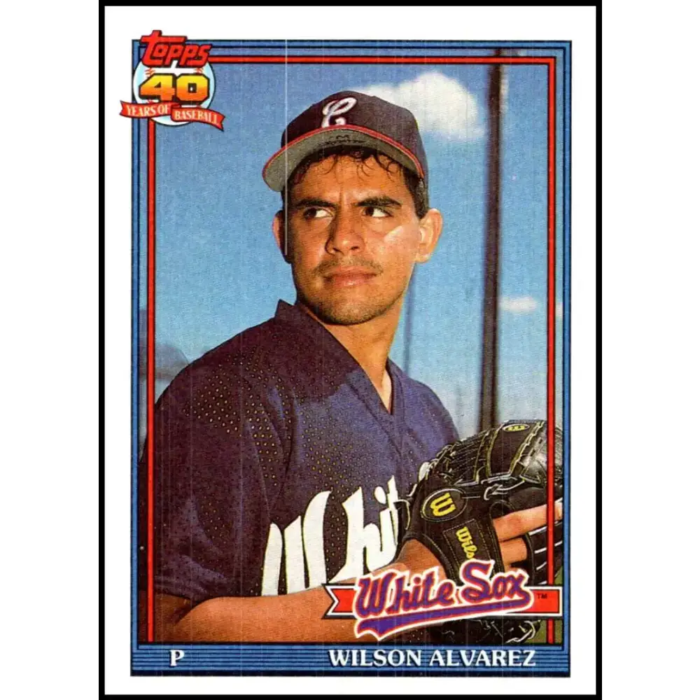 1991 Topps #378 Wilson Alvarez NM-MT Chicago White Sox Baseball Card - Baseball Card Single