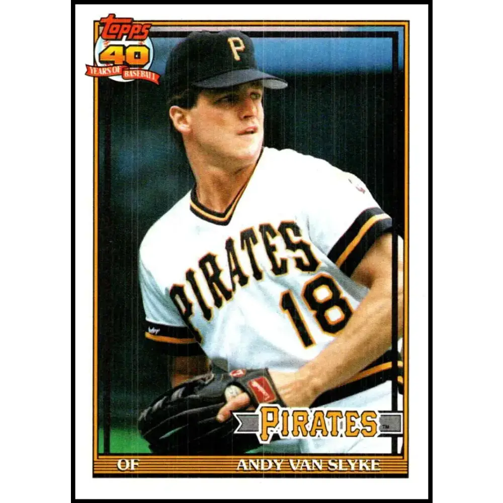 1991 Topps #425 Andy Van Slyke NM-MT Pittsburgh Pirates Baseball Card - Baseball Card Single