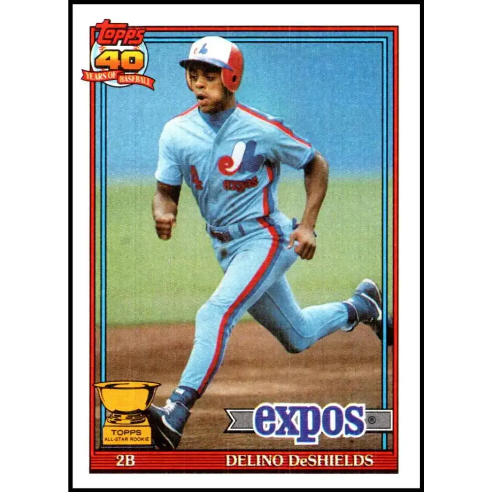 1991 Topps #432 Delino DeShields NM-MT Montreal Expos Baseball Card - Baseball Card Single