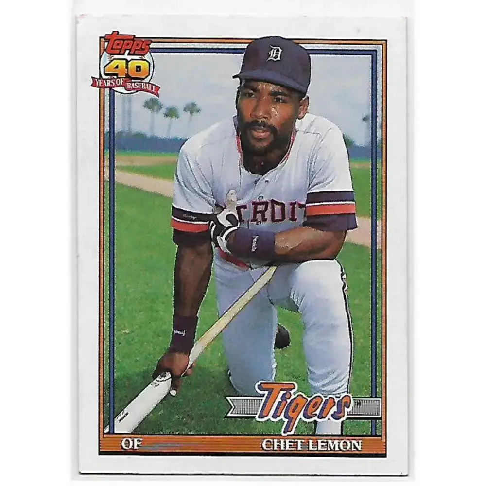1991 Topps #469 Chet Lemon NM-MT Detroit Tigers Baseball Card - Baseball Card Single