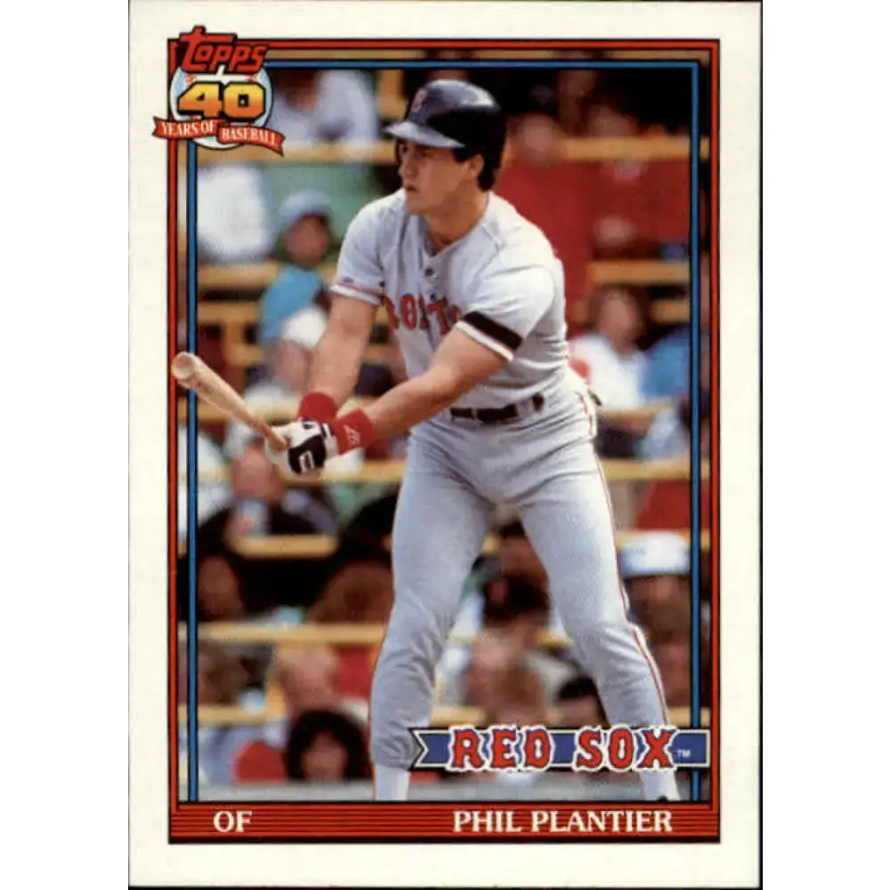 1991 Topps #474 Phil Plantier NM-MT RC Rookie Boston Red Sox Baseball Card - Baseball Card Single