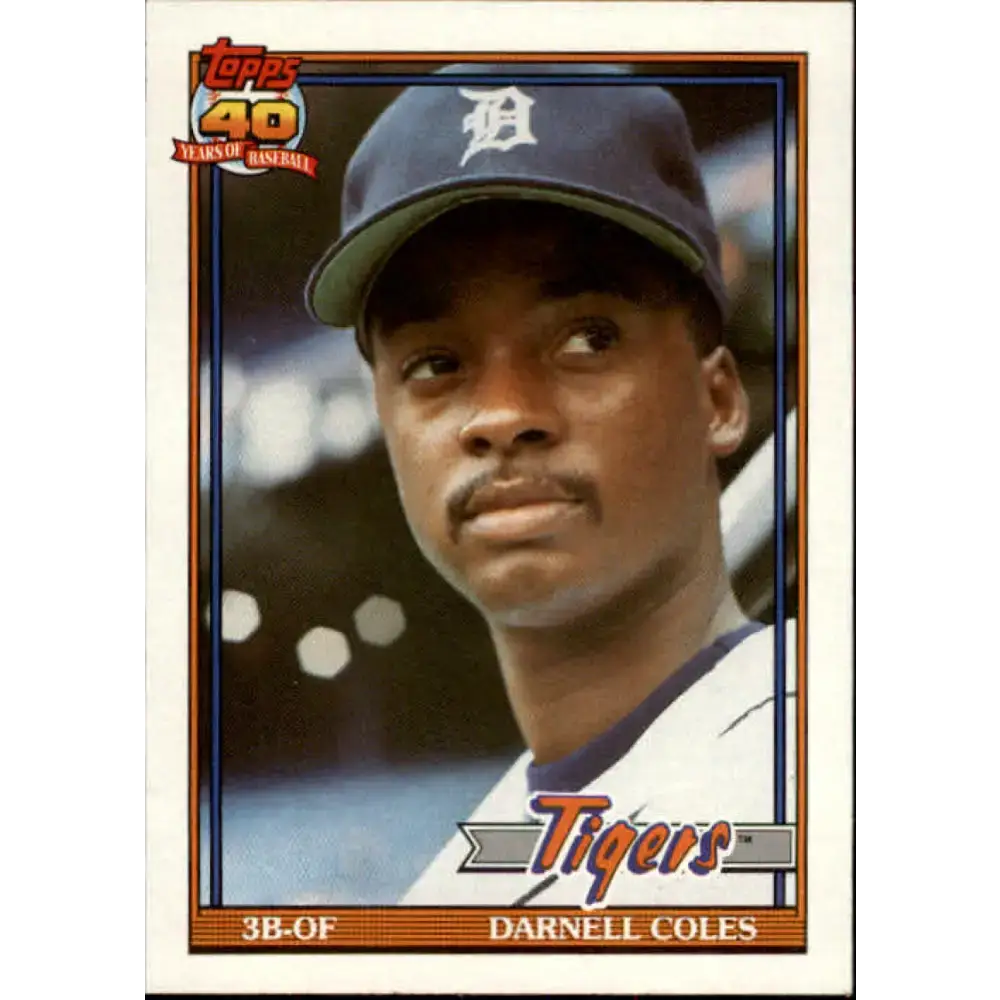 1991 Topps #506 Darnell Coles NM-MT Detroit Tigers Baseball Card - Baseball Card Single