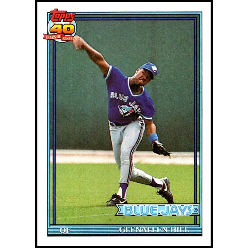 1991 Topps #509 Glenallen Hill NM-MT Toronto Blue Jays Baseball Card - Baseball Card Single