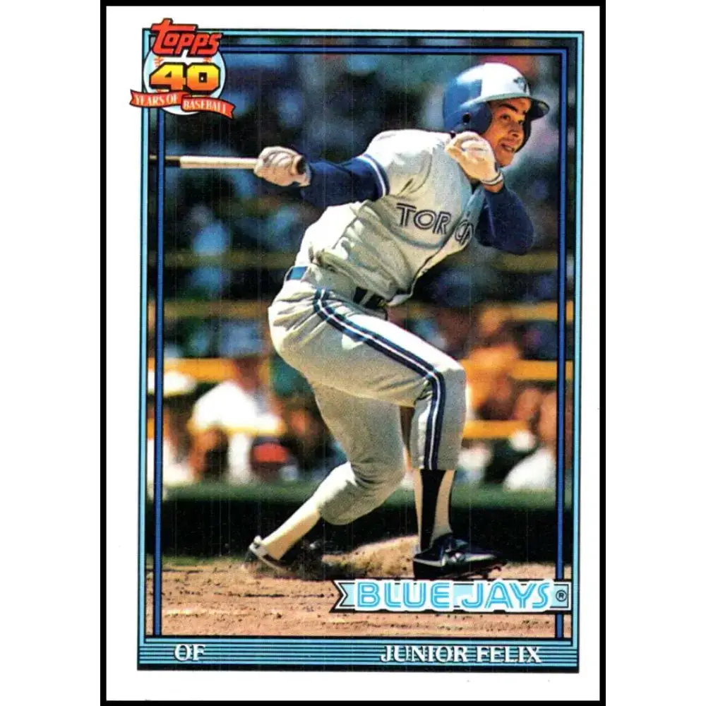 1991 Topps #543 Junior Felix NM-MT Toronto Blue Jays Baseball Card - Baseball Card Single