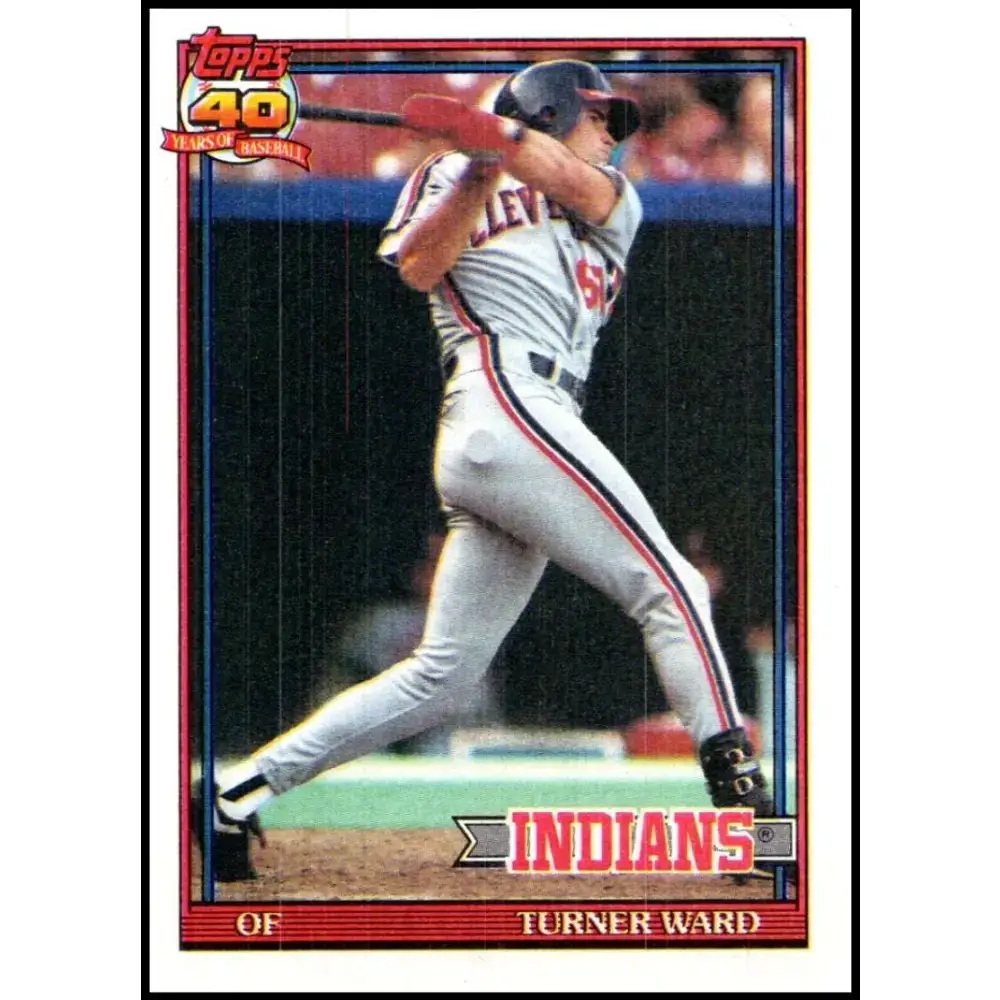 1991 Topps #555 Turner Ward NM-MT RC Rookie Cleveland Indians Baseball Card - Baseball Card Single