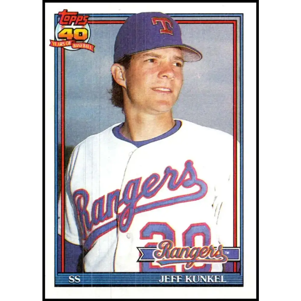 1991 Topps #562 Jeff Kunkel NM-MT Texas Rangers Baseball Card - Baseball Card Single